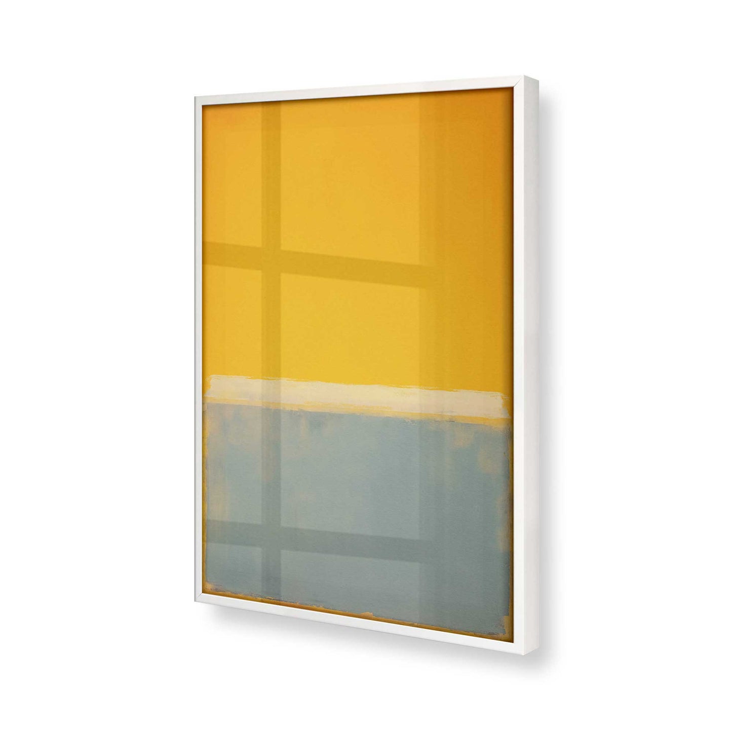 [Color:Opaque White], Picture of art in a Opaque White frame at an angle