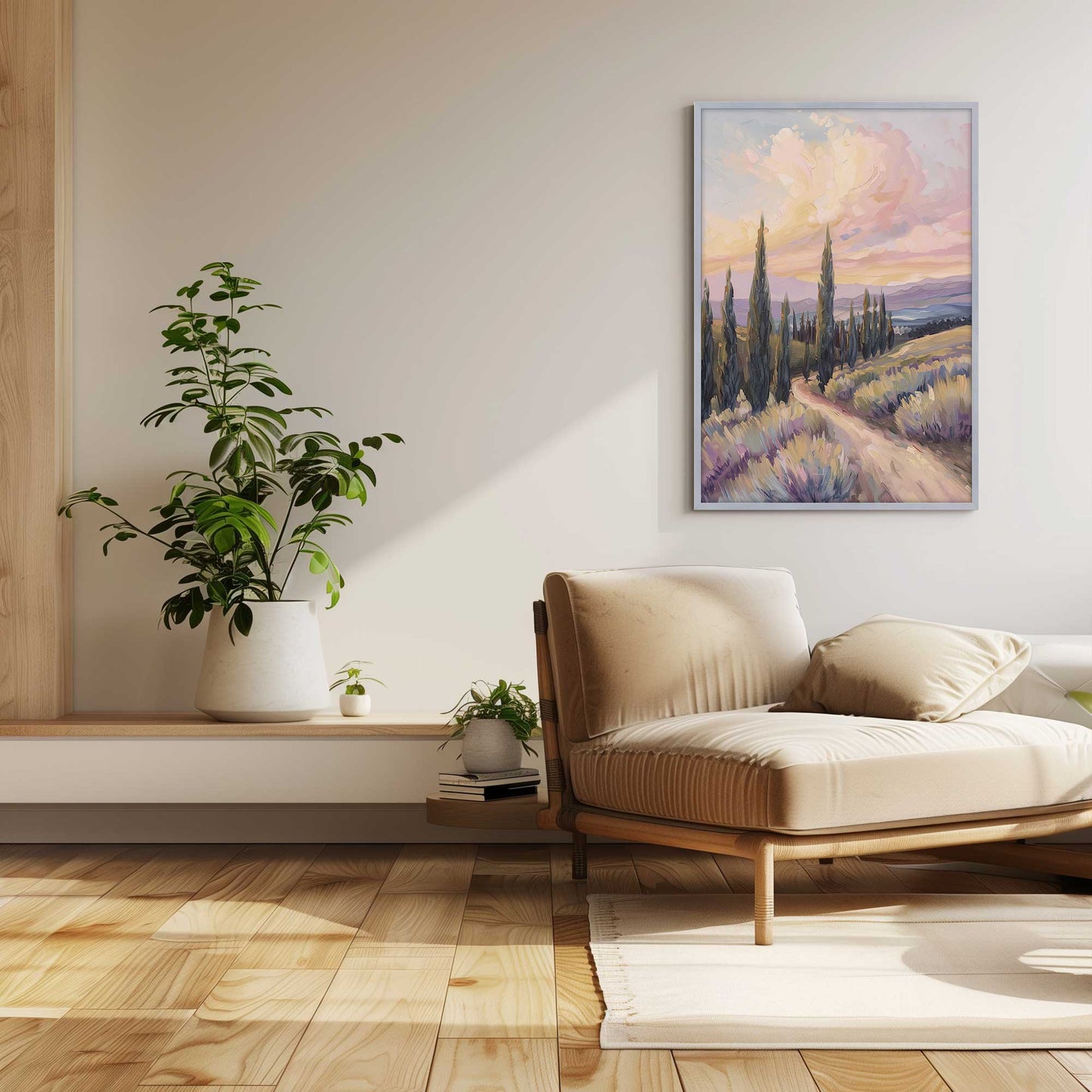 Glowing Tuscan Landscape II Art Print