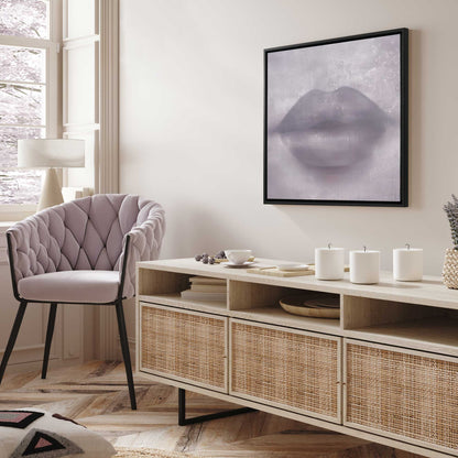 Purple Kiss Lips Canvas Print