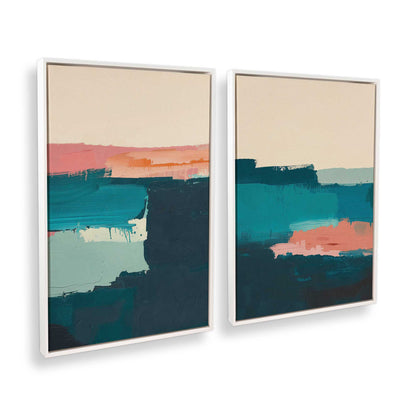 [Color:Opaque White], Picture of art in a White frame at an angle