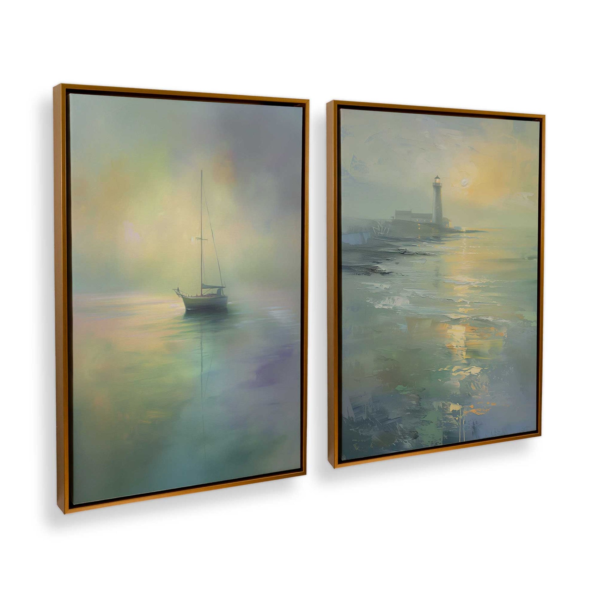 [Color:Polished Gold], Picture of art in a Polished Gold frame at an angle
