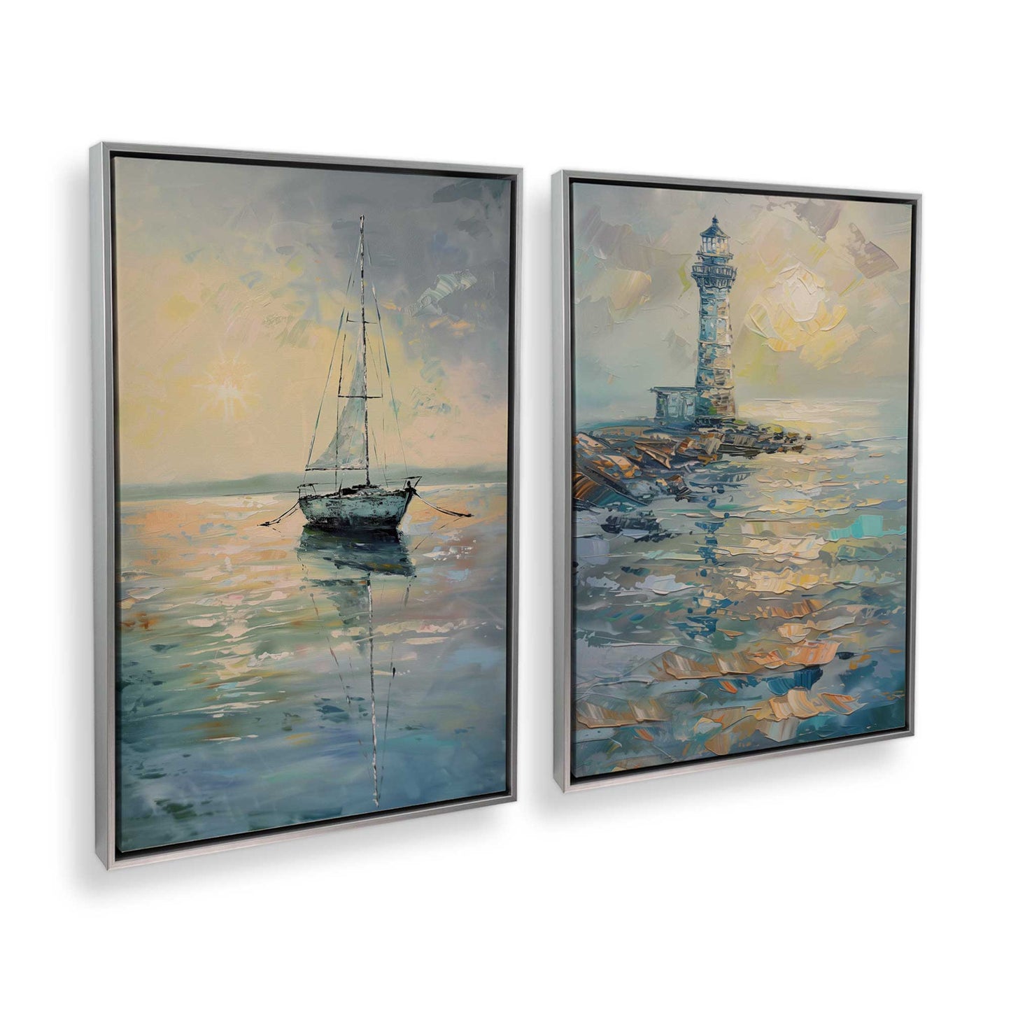 [Color:Polished Chrome], Picture of art in a Polished Chrome frame at an angle