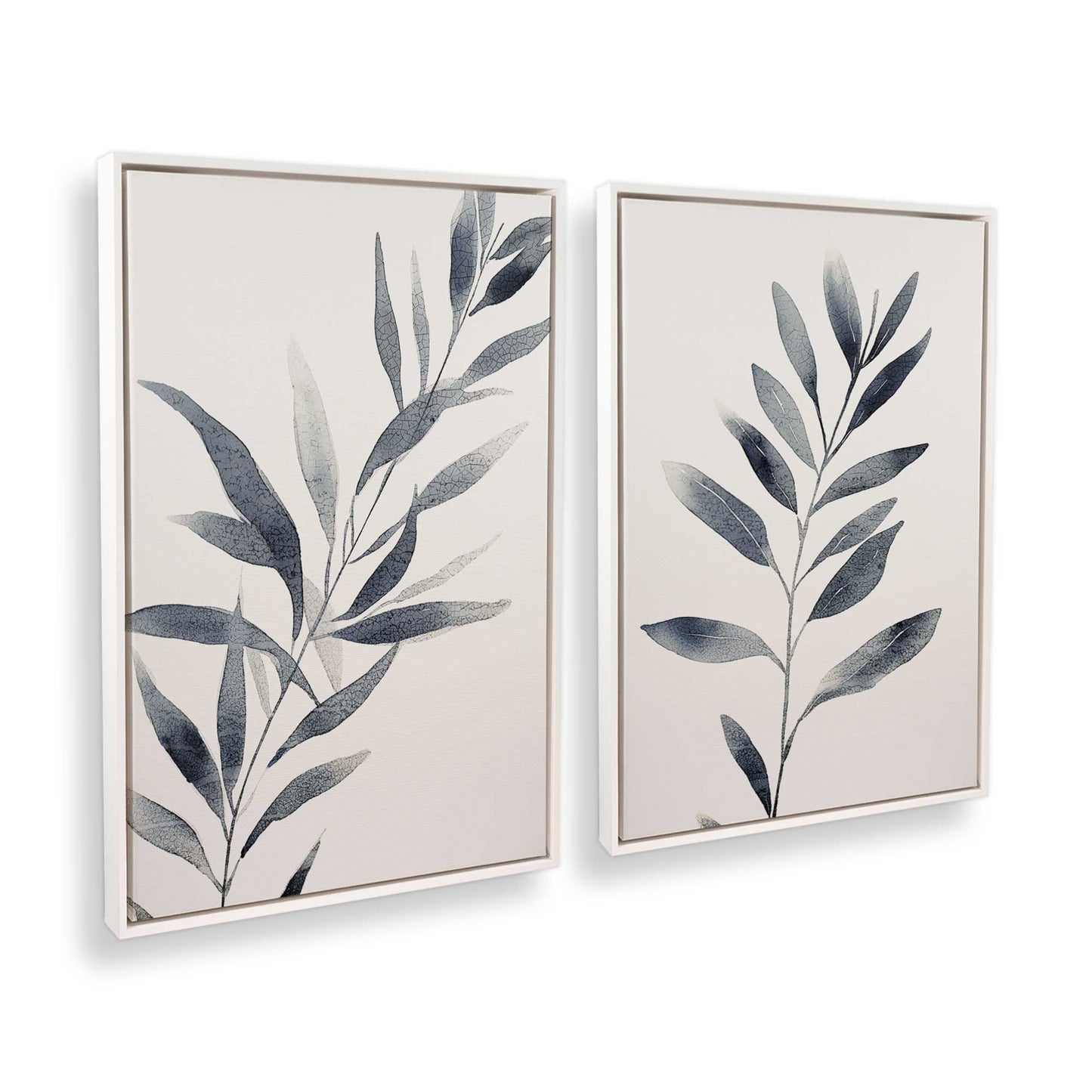 [Color:Opaque White], Picture of art in a White frame at an angle