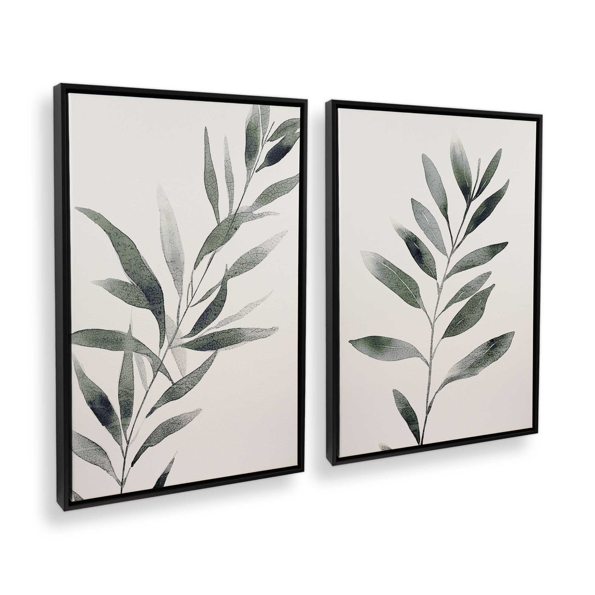 [Color:Satin Black], Picture of art in a Satin Black frame at an angle