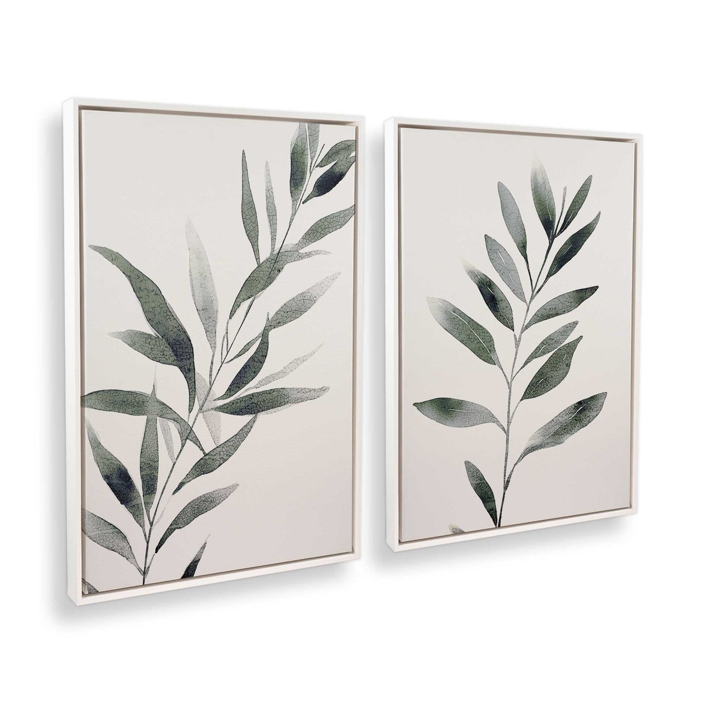 [Color:Opaque White], Picture of art in a White frame at an angle