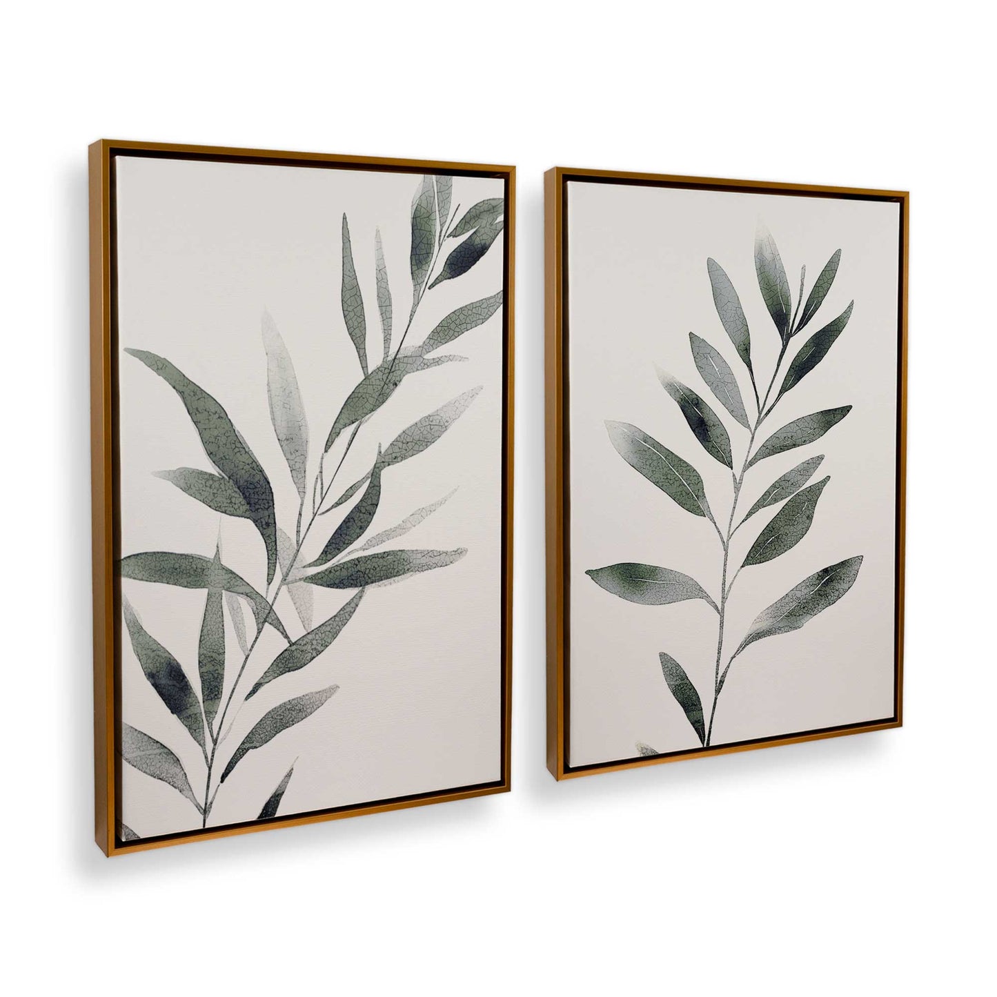 [Color:Polished Gold], Picture of art in a Polished Gold frame at an angle