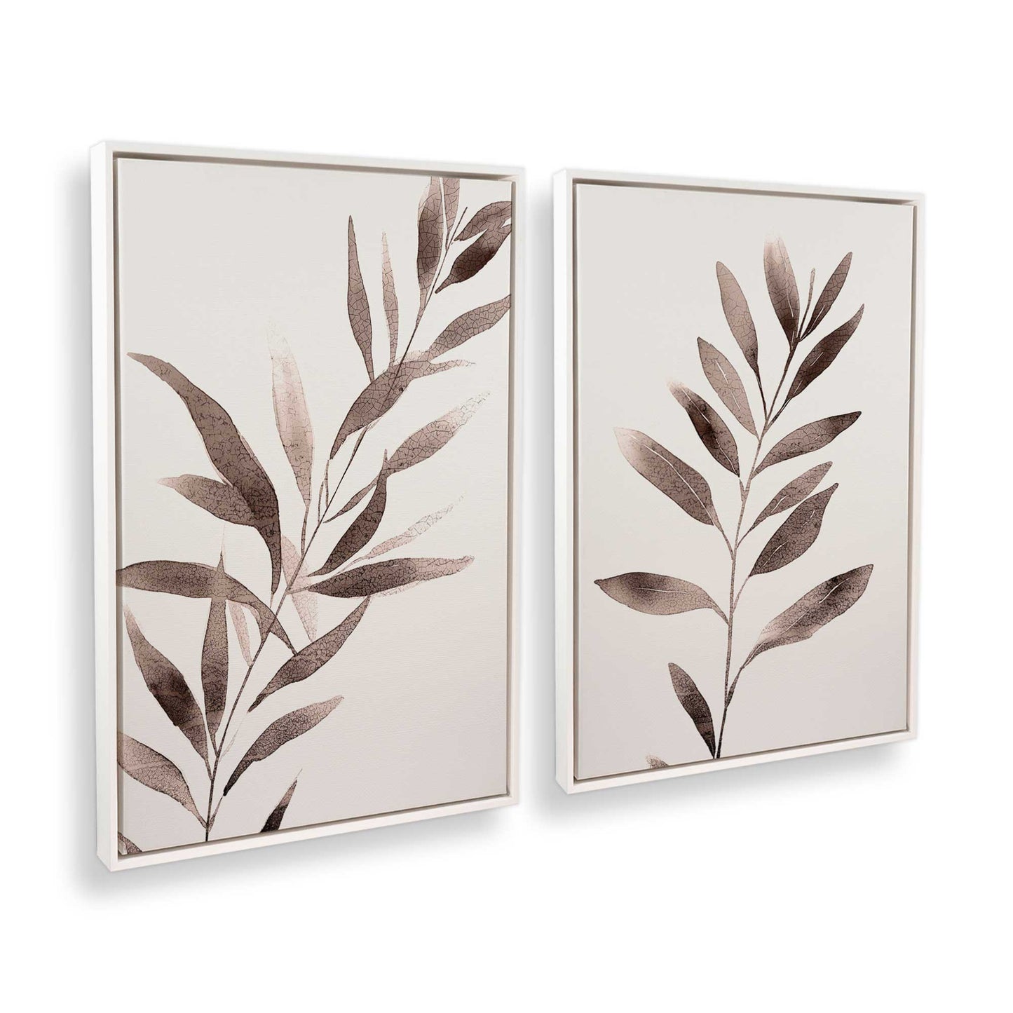 [Color:Opaque White], Picture of art in a White frame at an angle