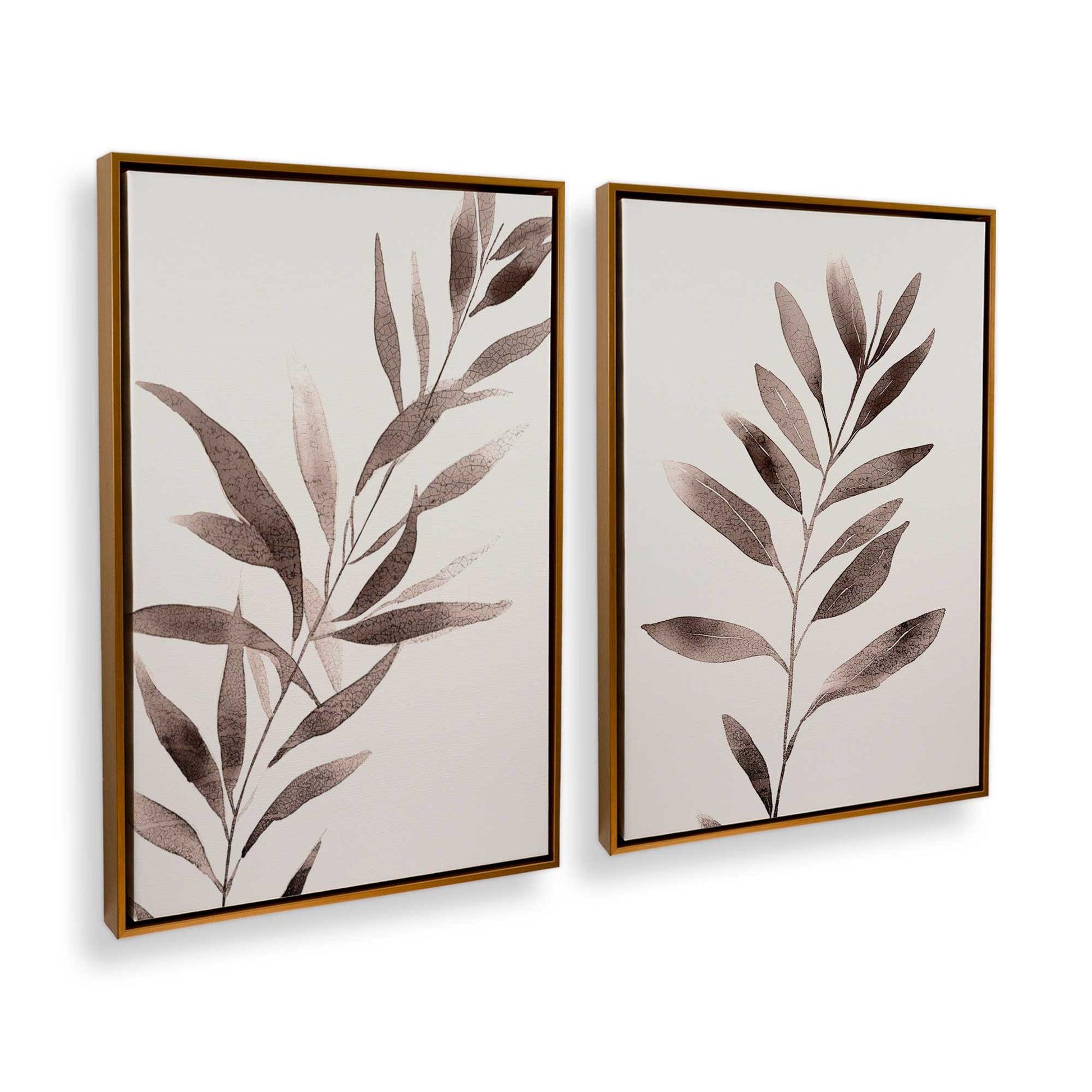 [Color:Polished Gold], Picture of art in a Polished Gold frame at an angle