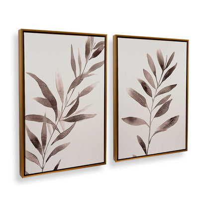 [Color:Polished Gold], Picture of art in a Polished Gold frame at an angle
