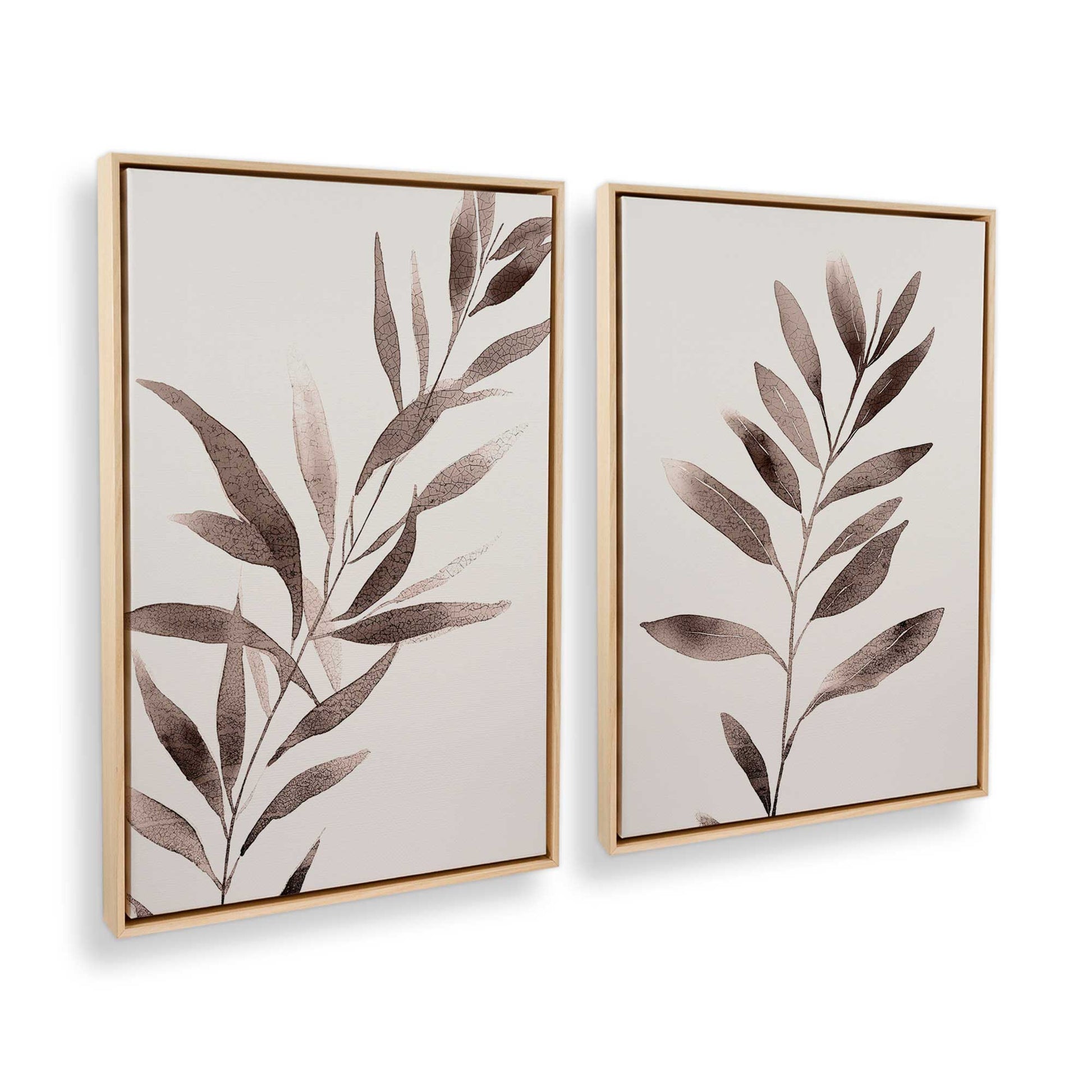 [Color:American Maple], Picture of art in a American Maple frame at an angle