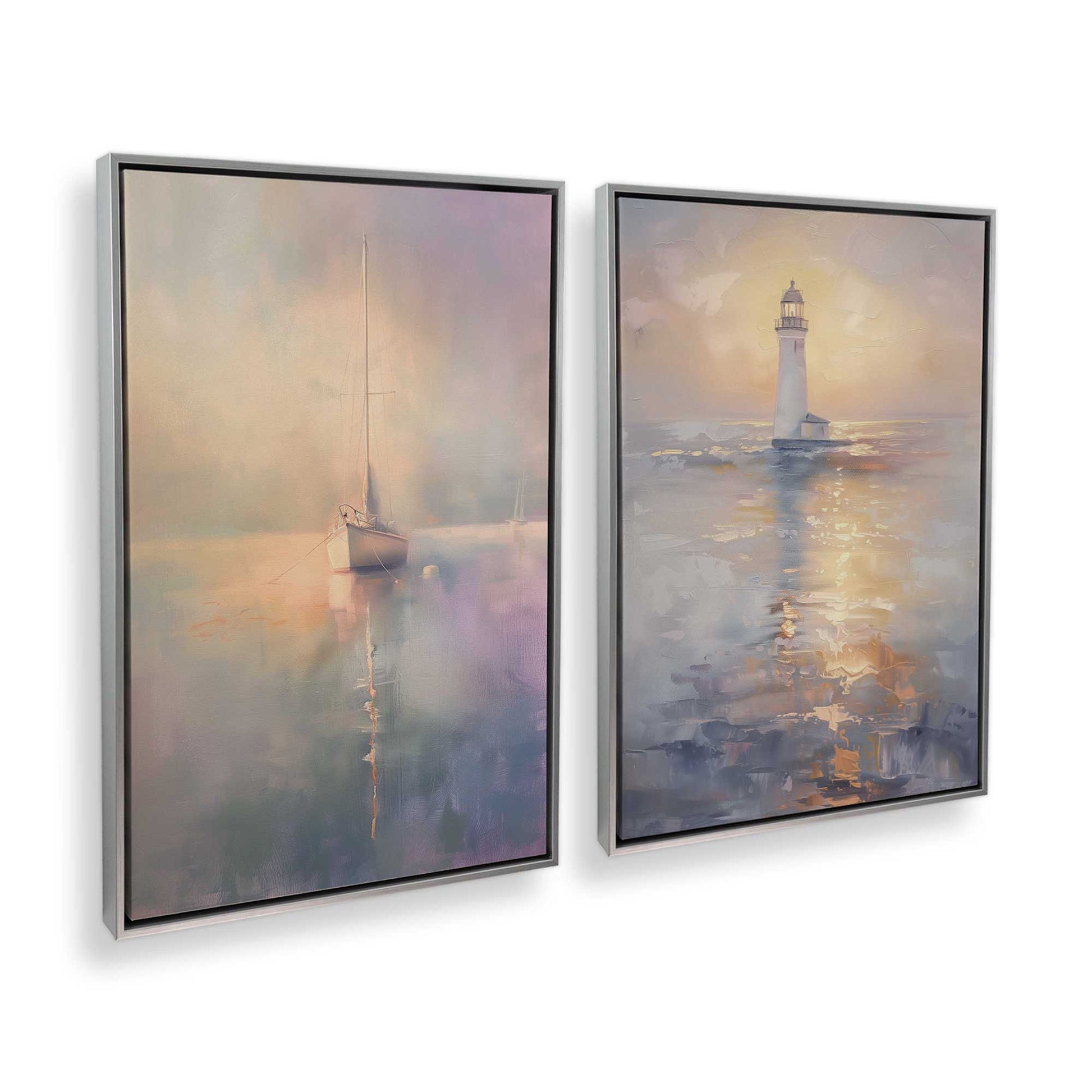 [Color:Polished Chrome], Picture of art in a Polished Chrome frame at an angle