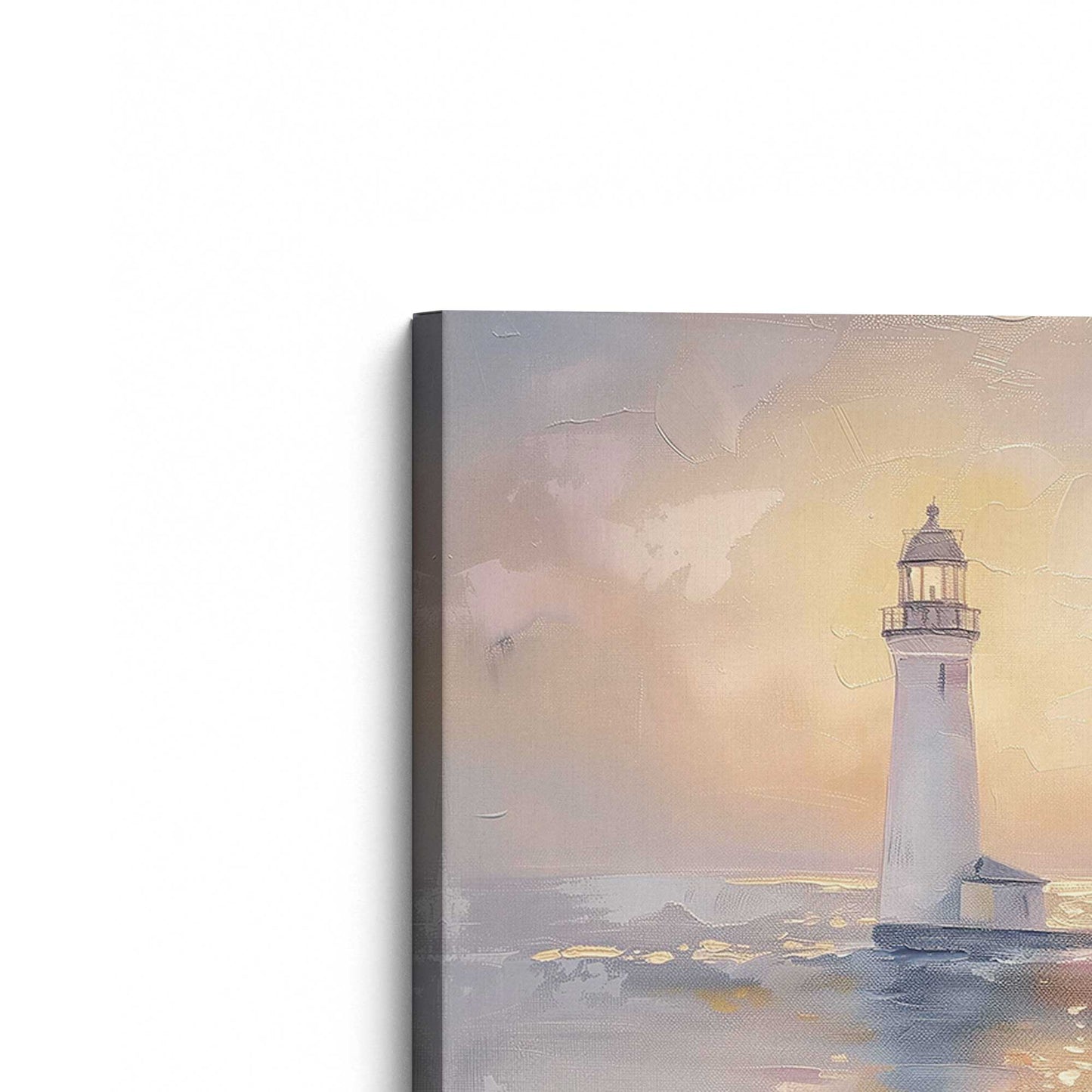 Foggy Sunset Sail  Canvas Print, Set of 2