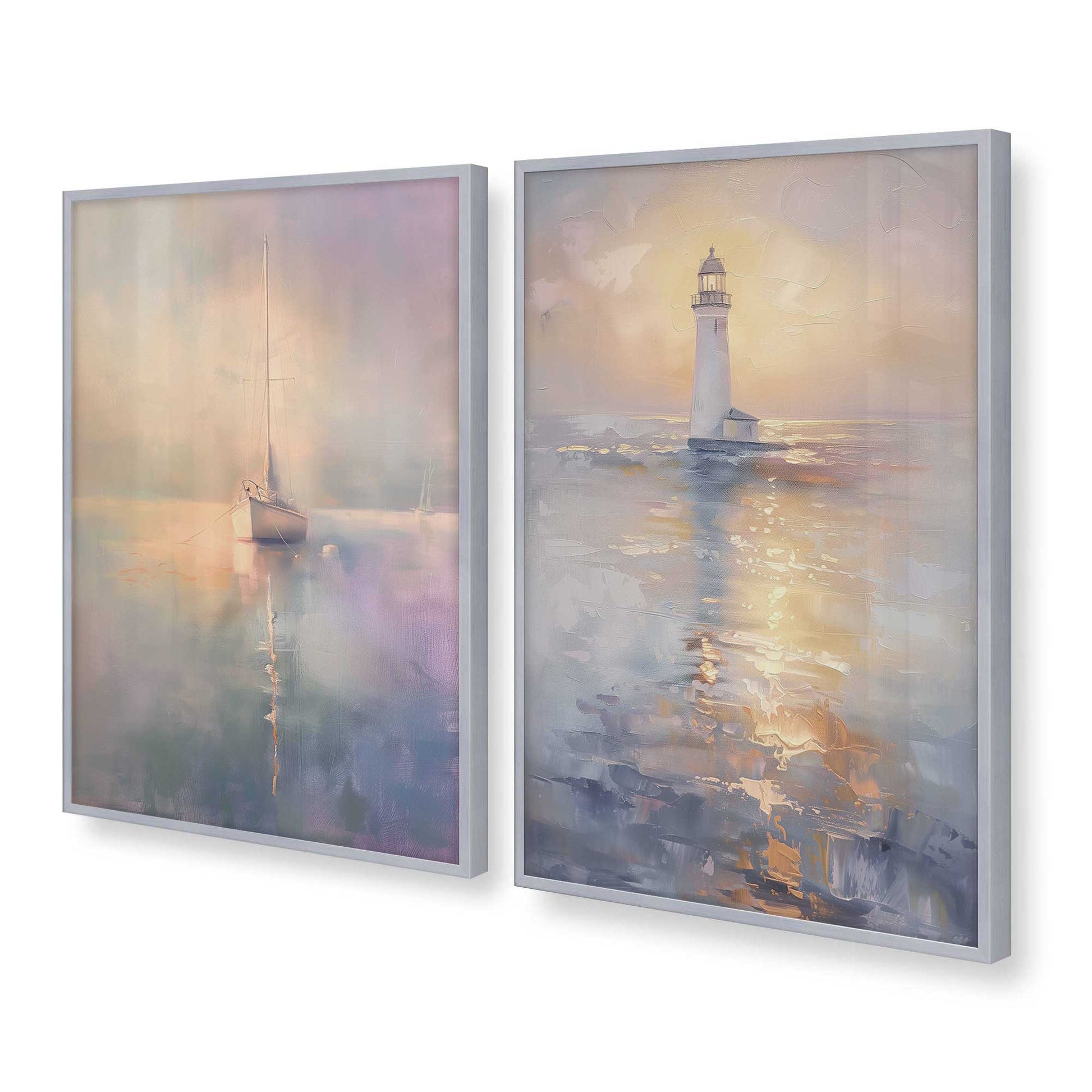 [Color:Polished Chrome] Picture of art in a Polished Chrome frame at an angle