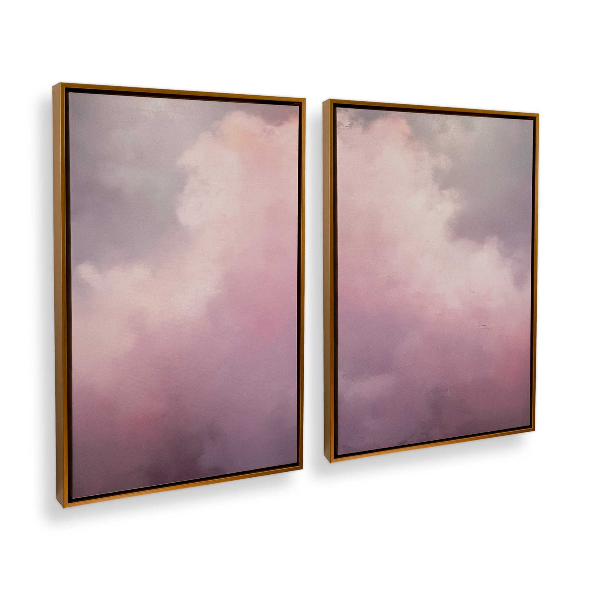 [Color:Polished Gold], Picture of art in a Polished Gold frame at an angle