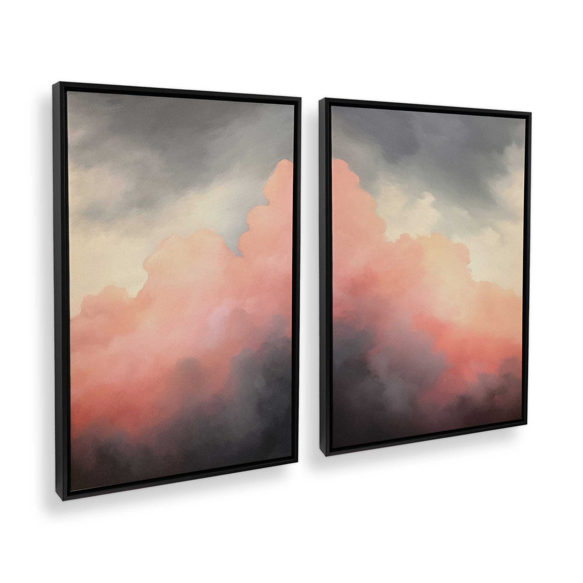 [Color:Satin Black], Picture of art in a Satin Black frame at an angle