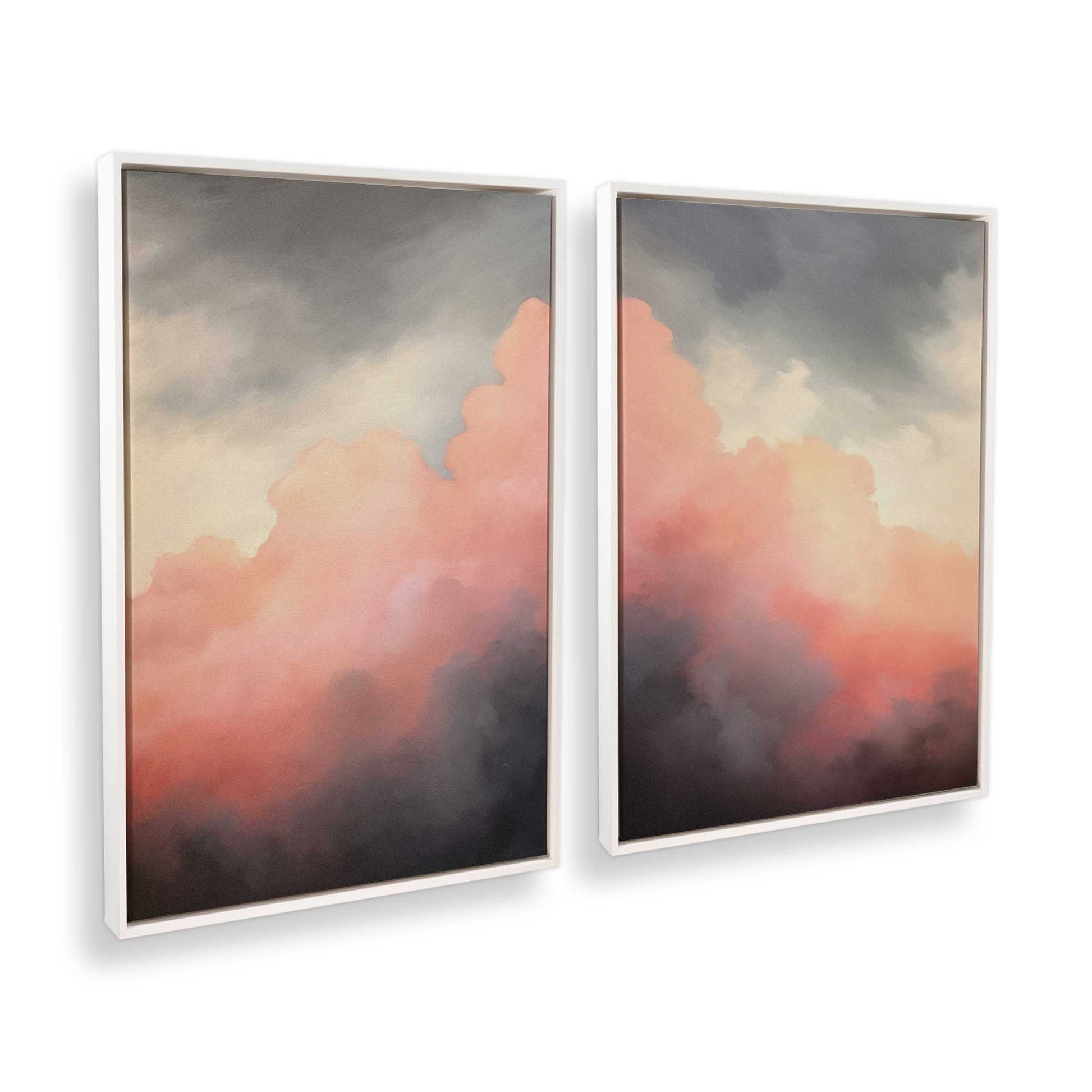 [Color:Opaque White], Picture of art in a White frame at an angle