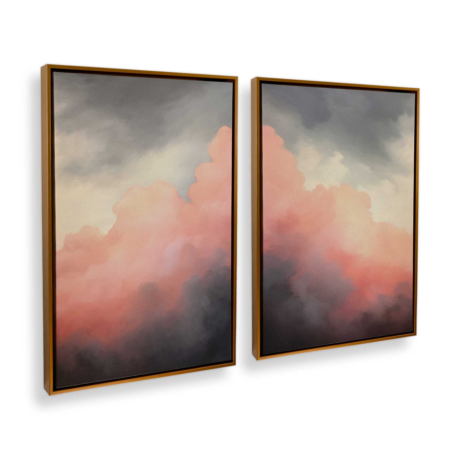 [Color:Polished Gold], Picture of art in a Polished Gold frame at an angle