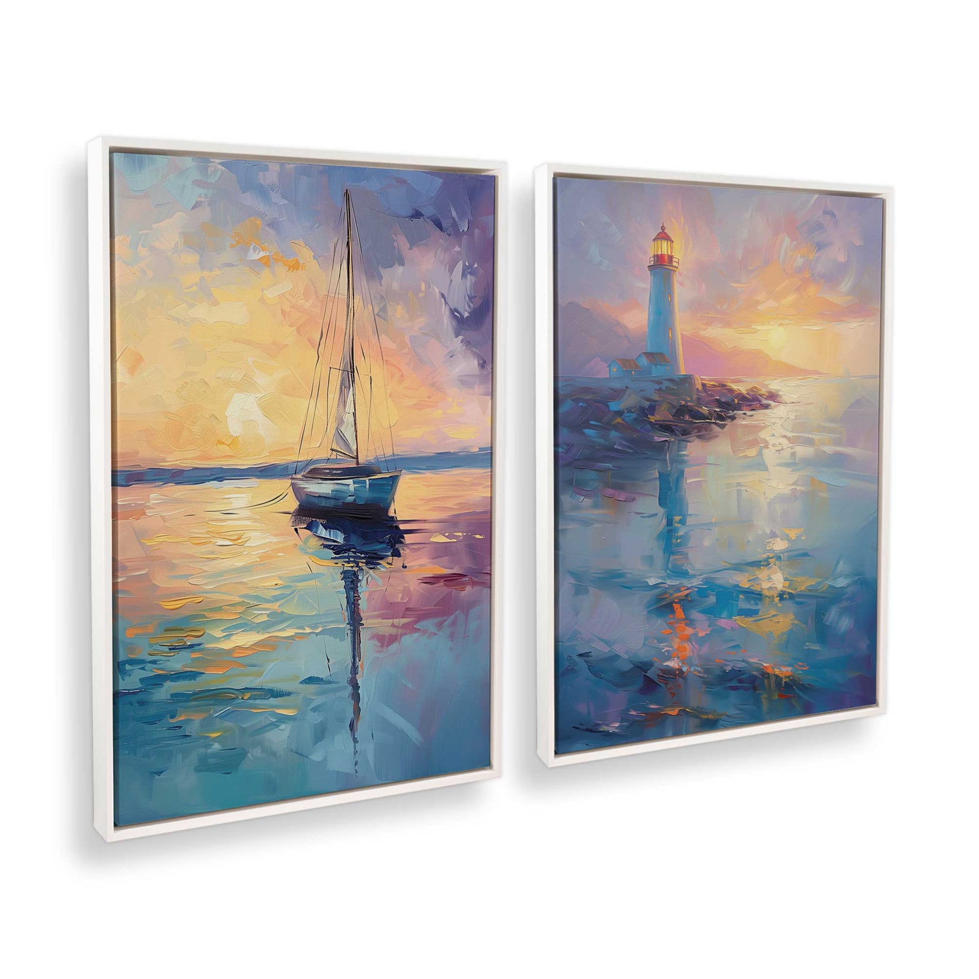 [Color:Opaque White], Picture of art in a White frame at an angle