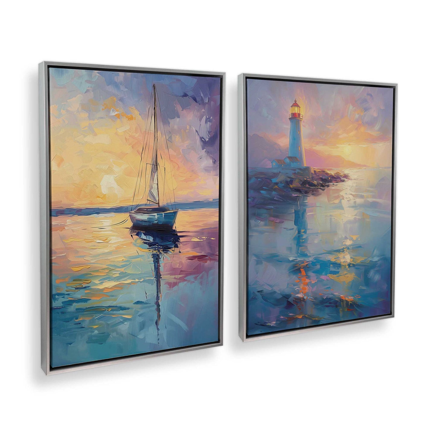 [Color:Polished Chrome], Picture of art in a Polished Chrome frame at an angle