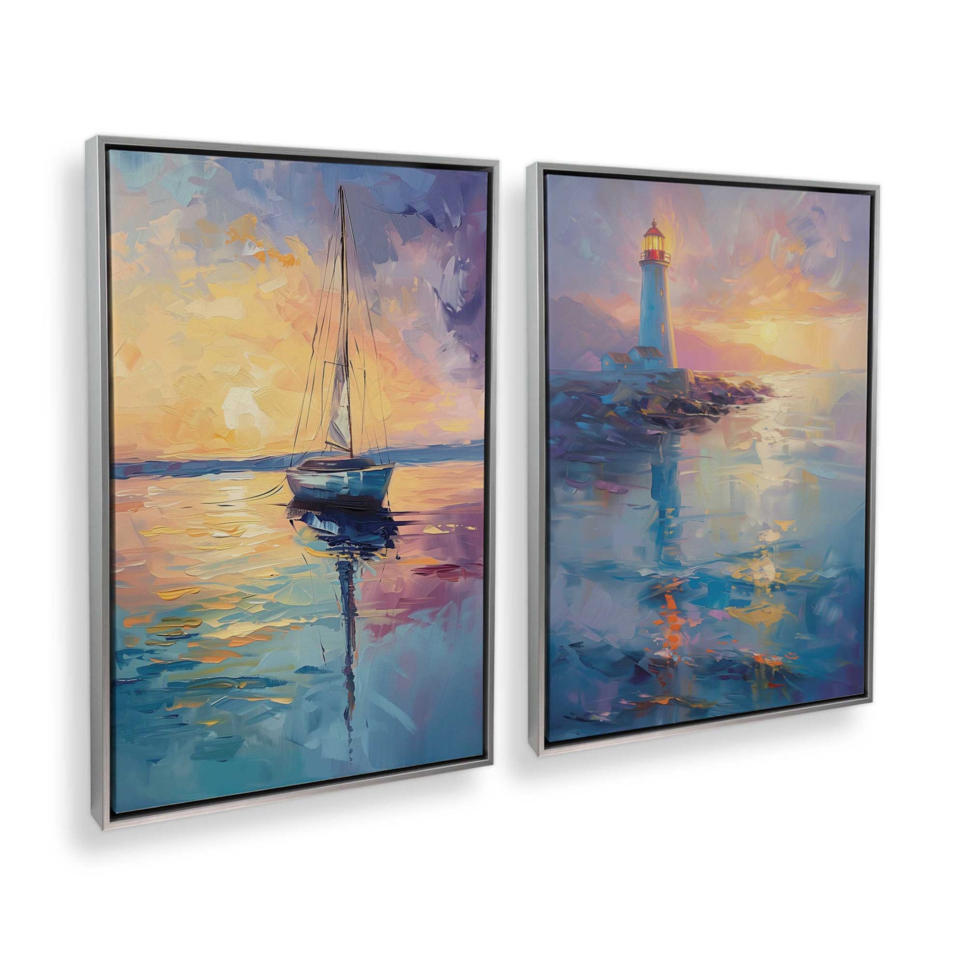 [Color:Polished Chrome], Picture of art in a Polished Chrome frame at an angle