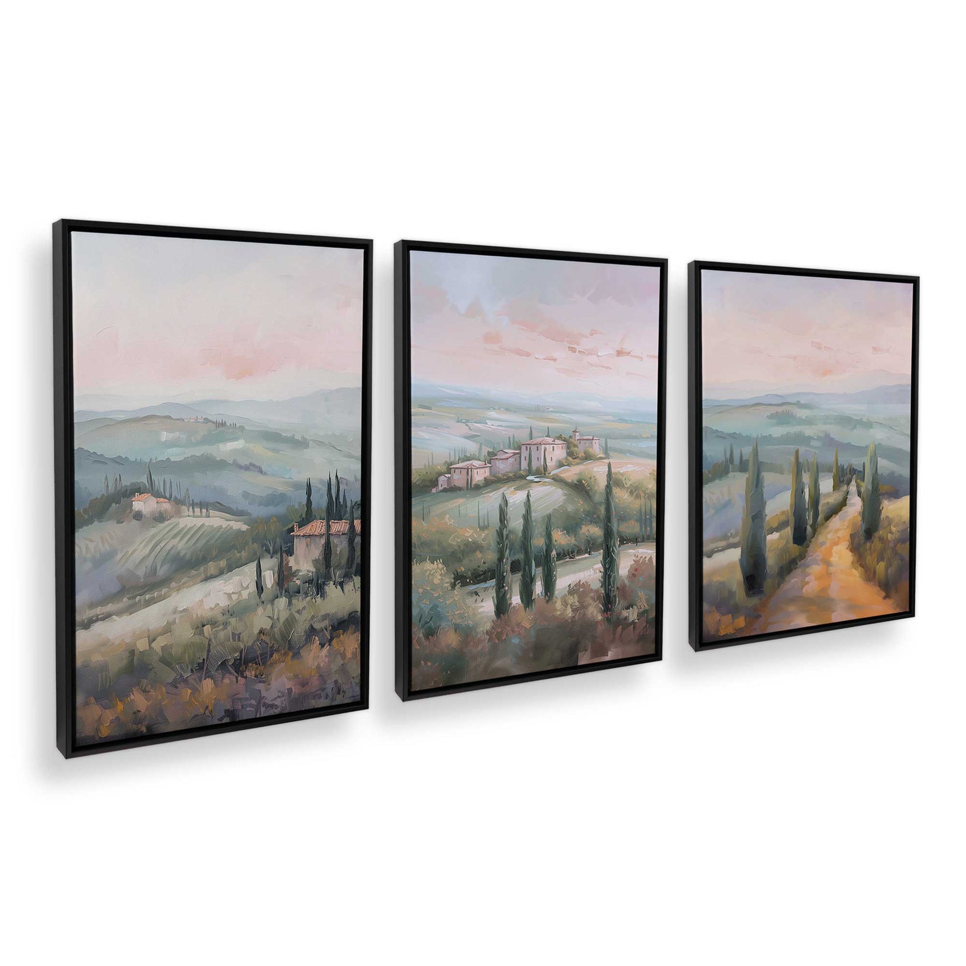[Color:Satin Black], Picture of art in a Satin Black frame at an angle