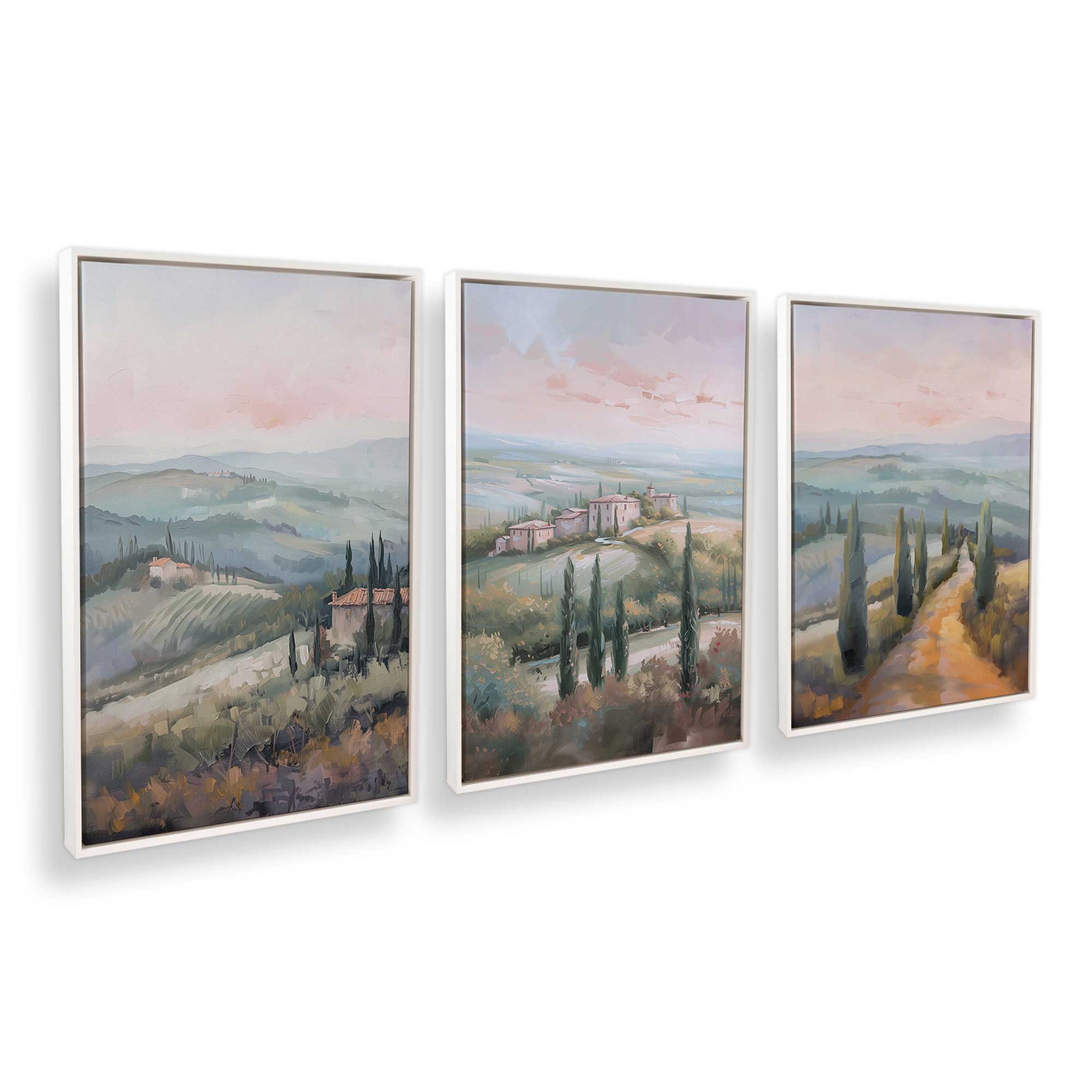 [Color:Opaque White], Picture of art in a White frame at an angle