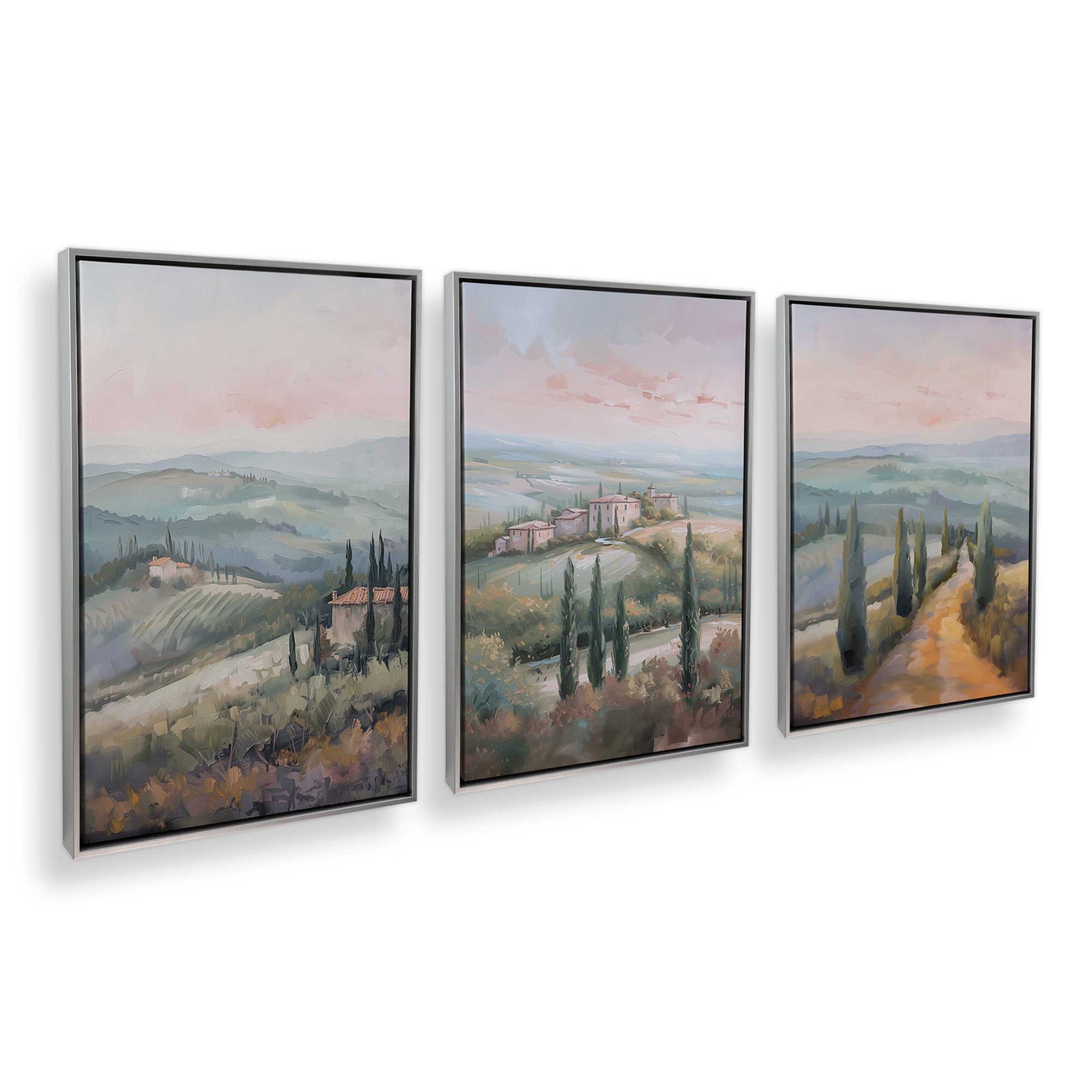 [Color:Polished Chrome], Picture of art in a Polished Chrome frame at an angle