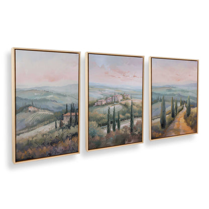 [Color:American Maple], Picture of art in a American Maple frame at an angle