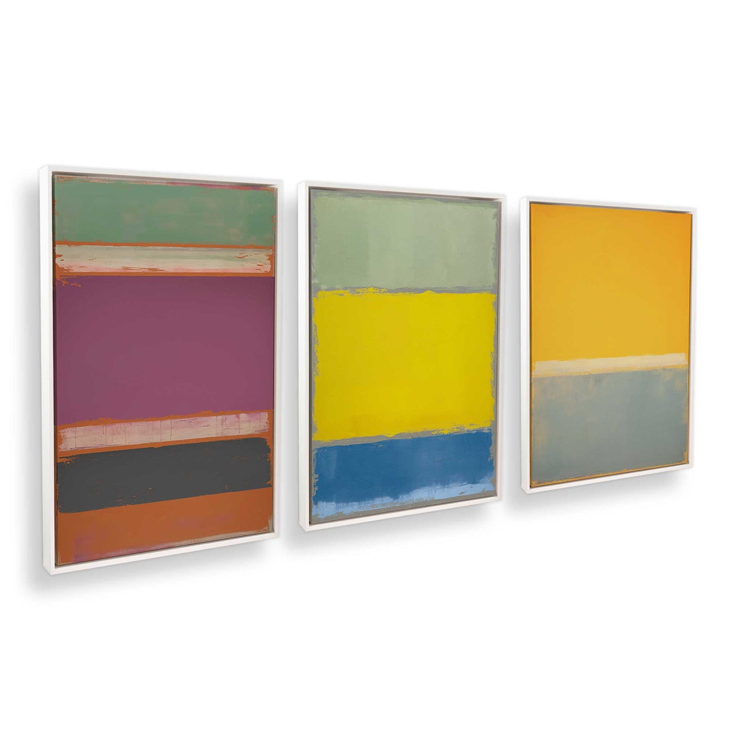 [Color:Opaque White], Picture of art in a White frame at an angle