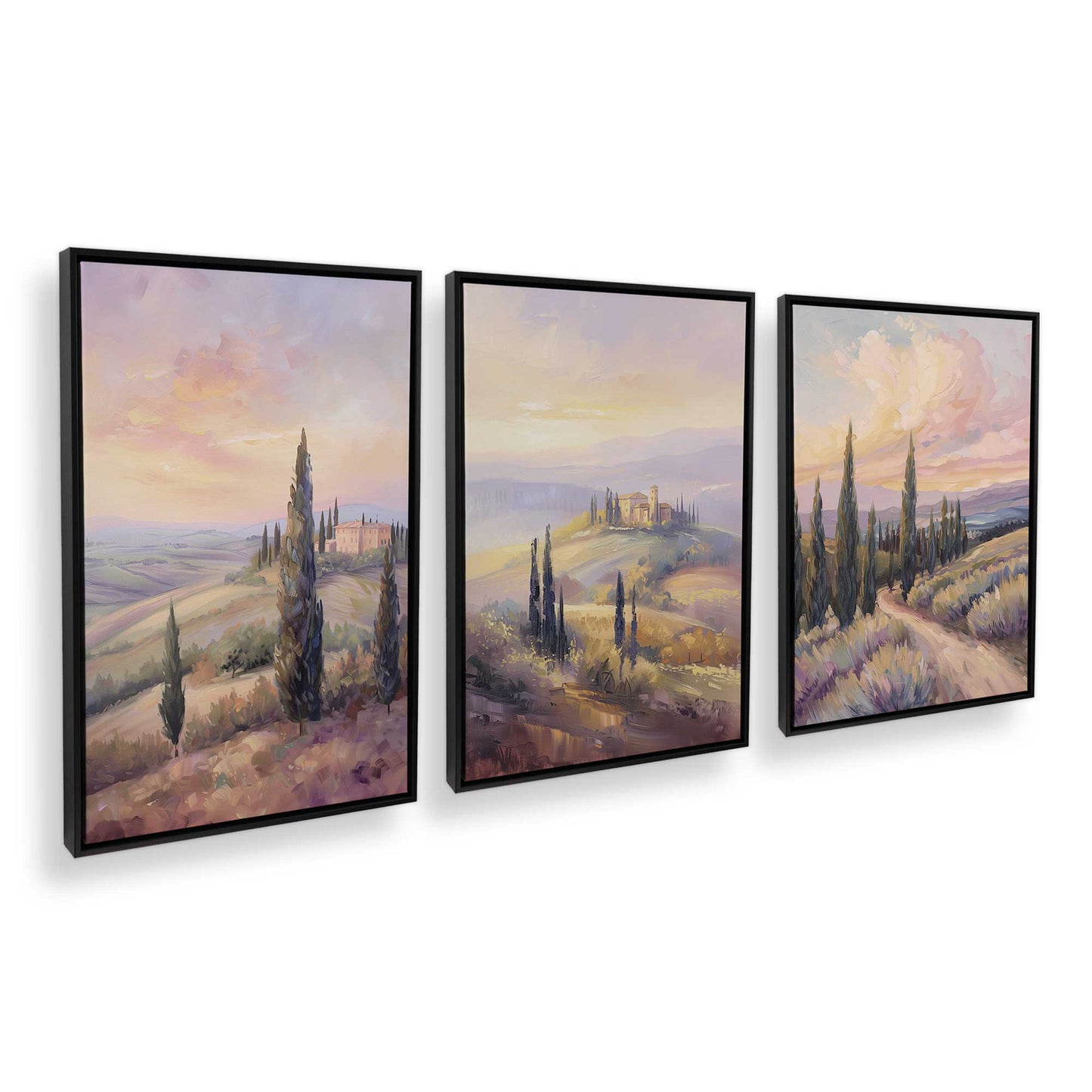 [Color:Satin Black], Picture of art in a Satin Black frame at an angle