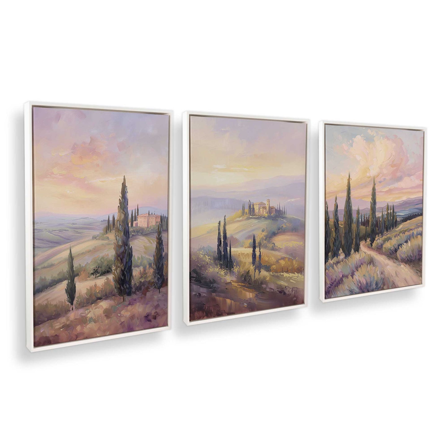 [Color:Opaque White], Picture of art in a White frame at an angle