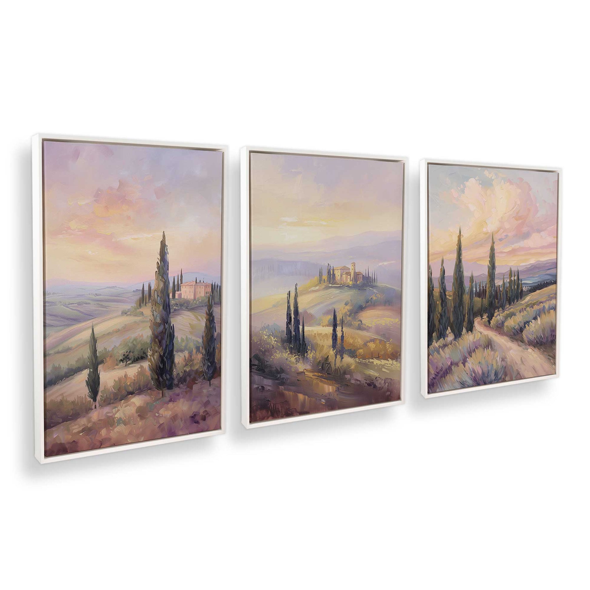 [Color:Opaque White], Picture of art in a White frame at an angle