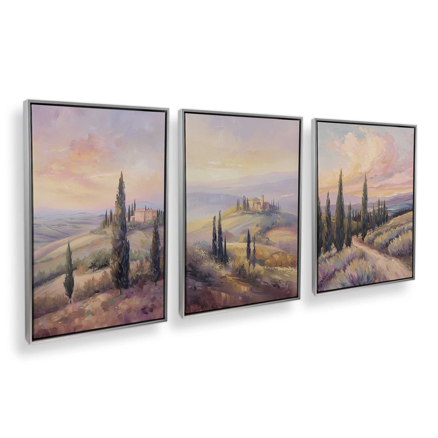 [Color:Polished Chrome], Picture of art in a Polished Chrome frame at an angle