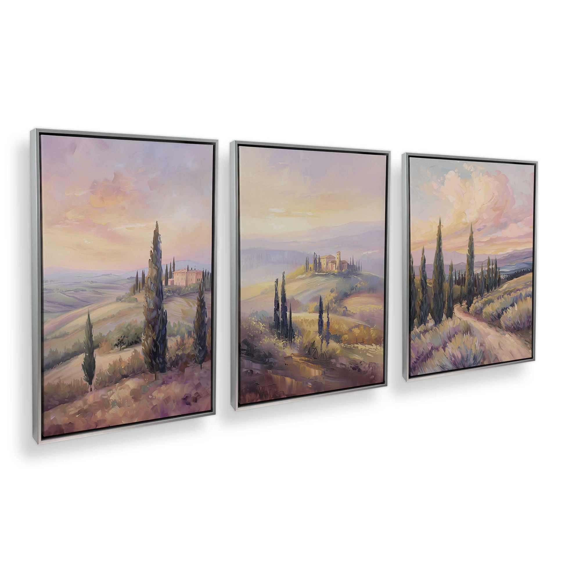[Color:Polished Chrome], Picture of art in a Polished Chrome frame at an angle