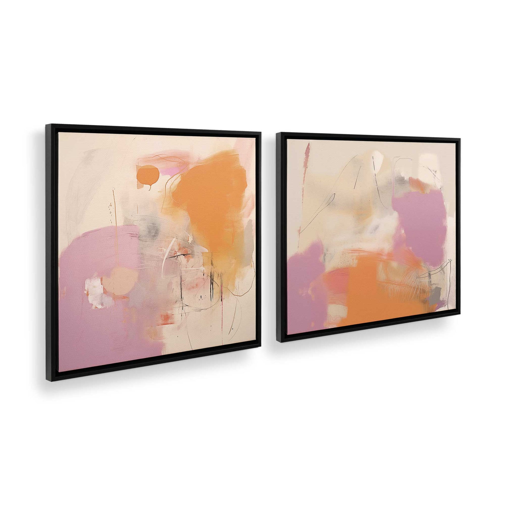 [Color:Satin Black], Picture of art in a Satin Black frame at an angle