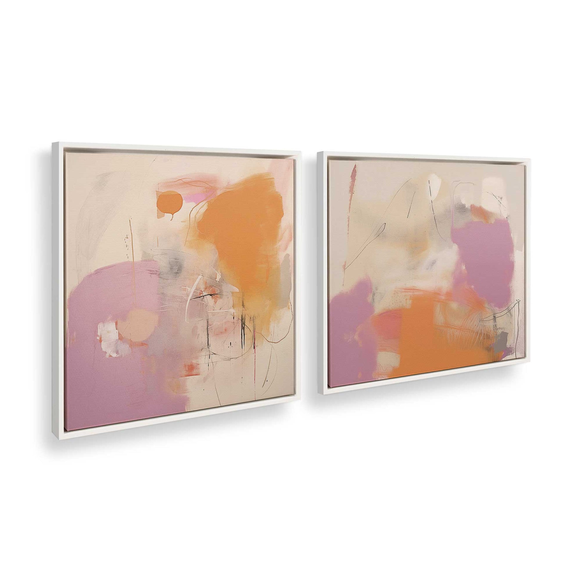[Color:Opaque White], Picture of art in a White frame at an angle