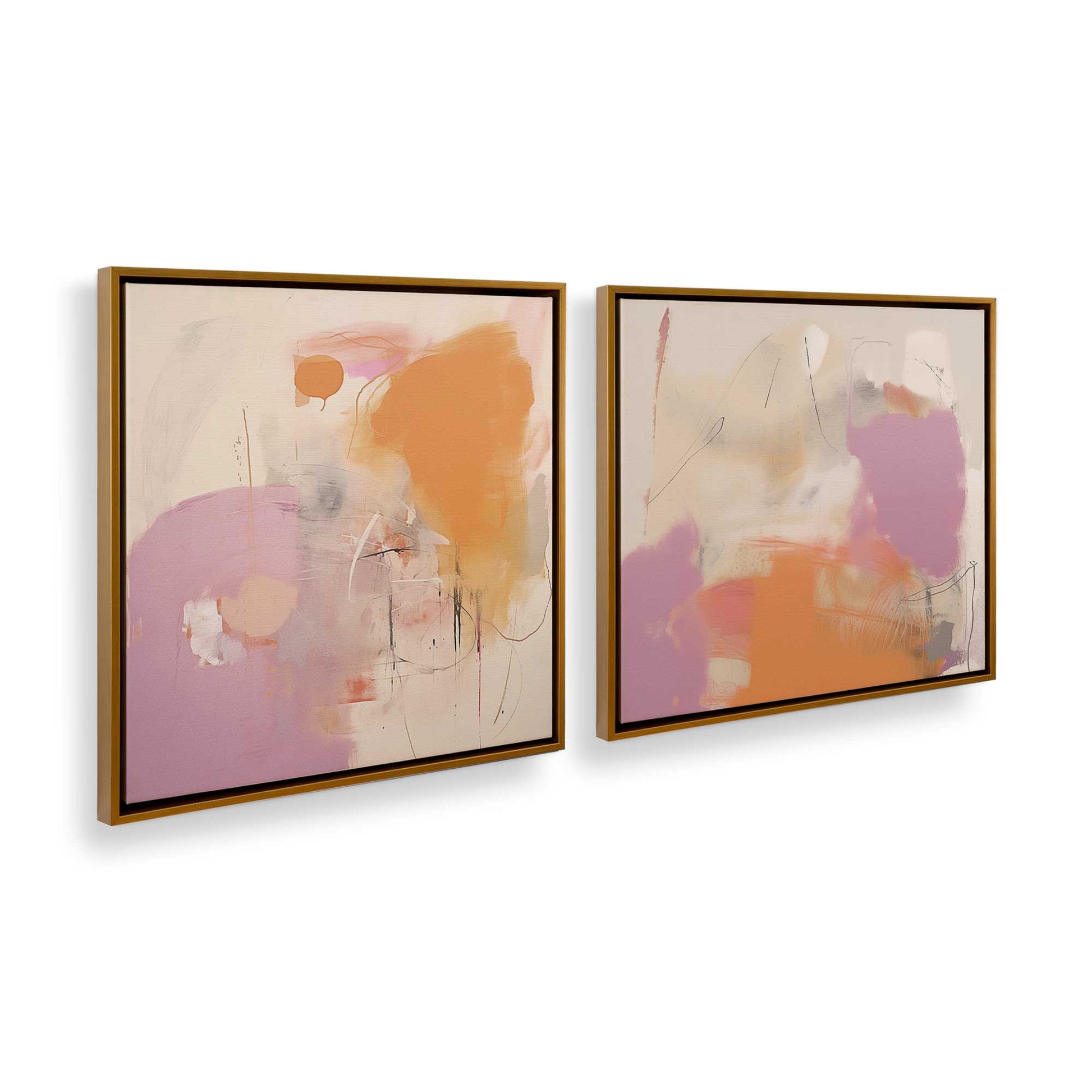 [Color:Polished Gold], Picture of art in a Polished Gold frame at an angle