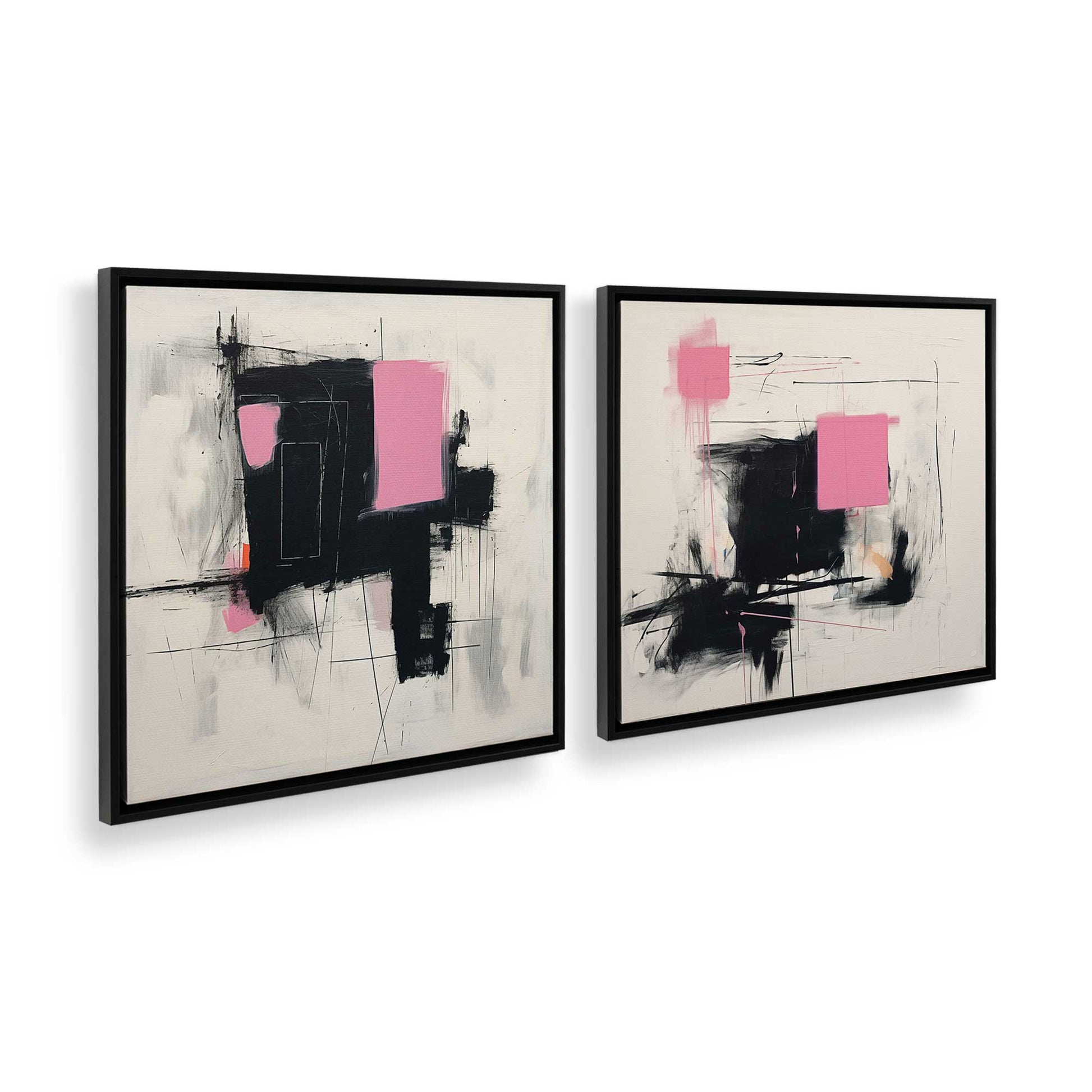 [Color:Satin Black], Picture of art in a Satin Black frame at an angle