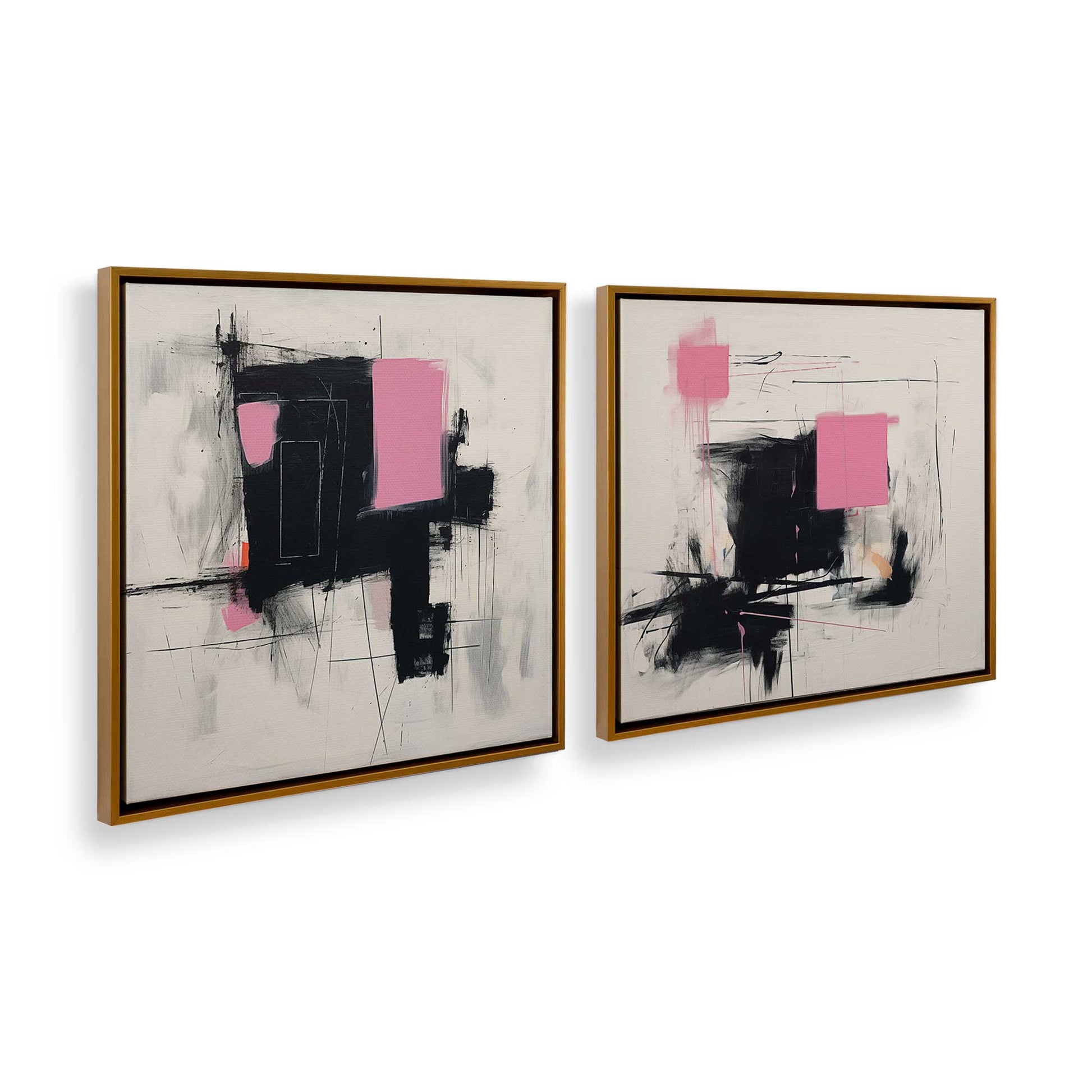 [Color:Polished Gold], Picture of art in a Polished Gold frame at an angle