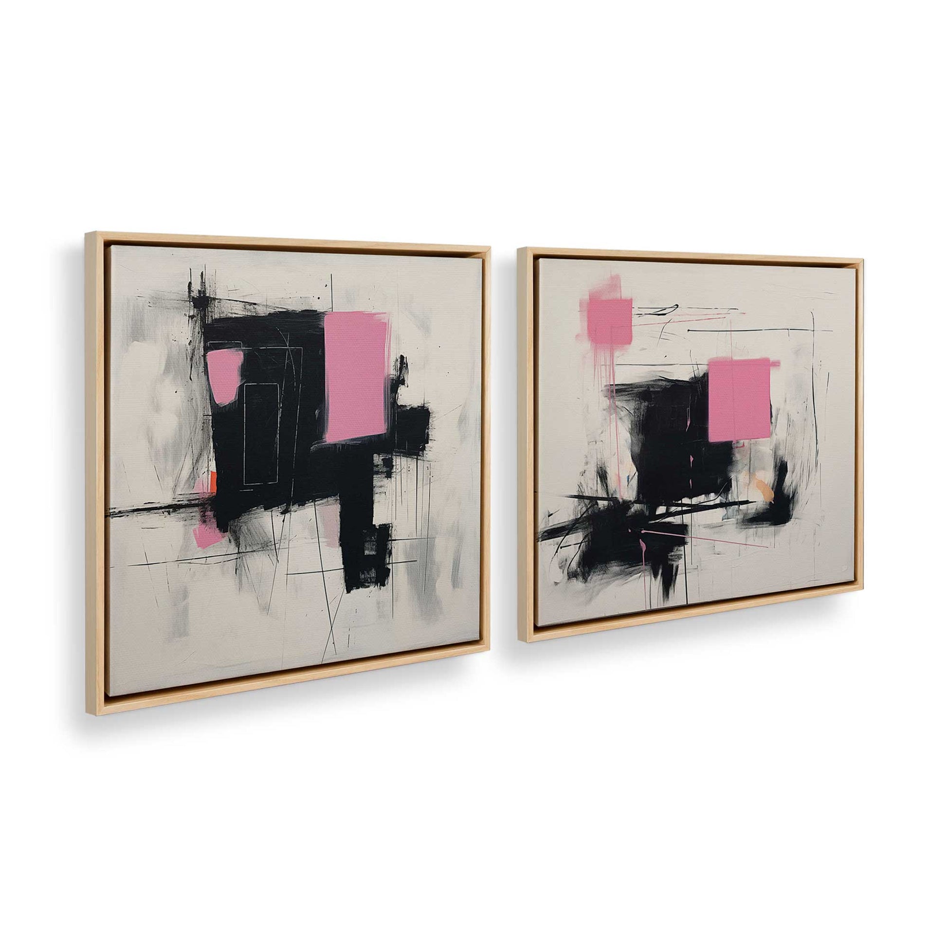 [Color:American Maple], Picture of art in a American Maple frame at an angle