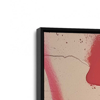Bold Pink and Red Abstract  Canvas Print, Set of 2