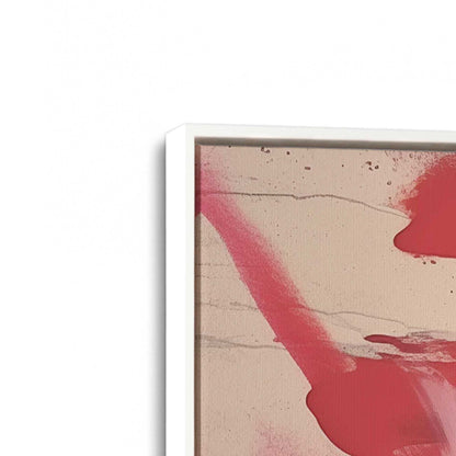 Bold Pink and Red Abstract  Canvas Print, Set of 2