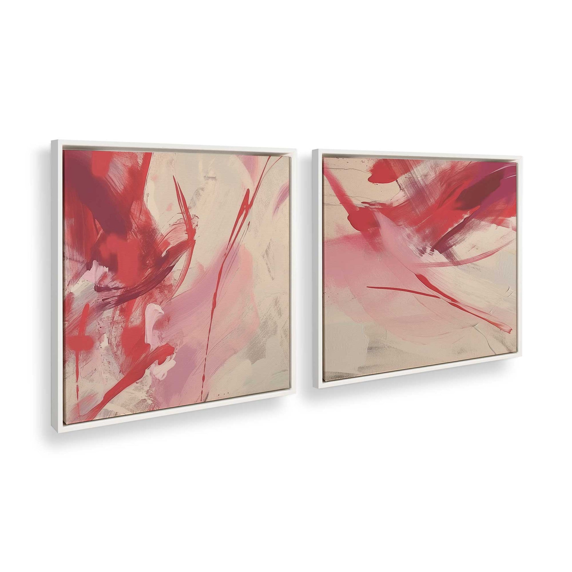 [Color:Opaque White], Picture of art in a White frame at an angle