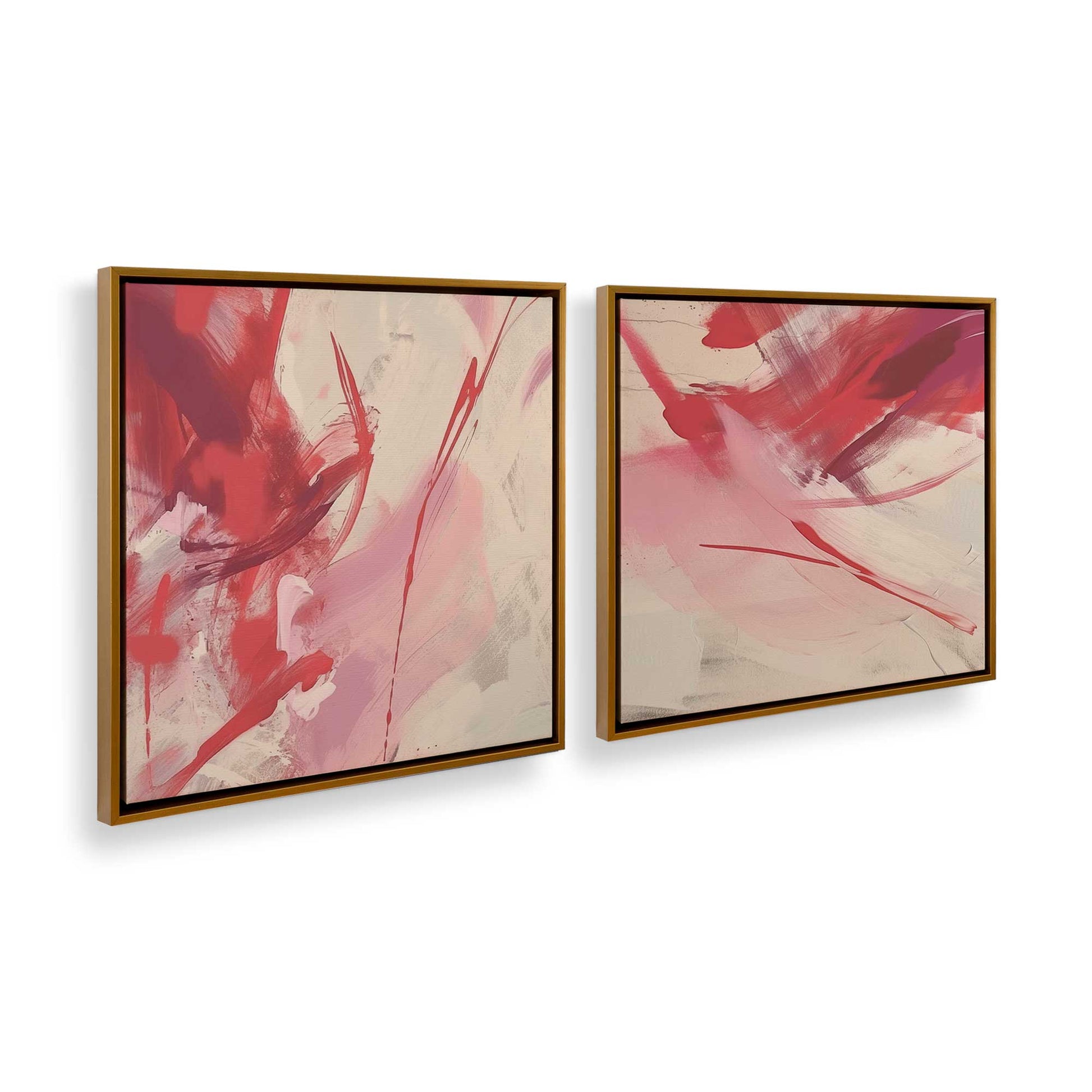 [Color:Polished Gold], Picture of art in a Polished Gold frame at an angle