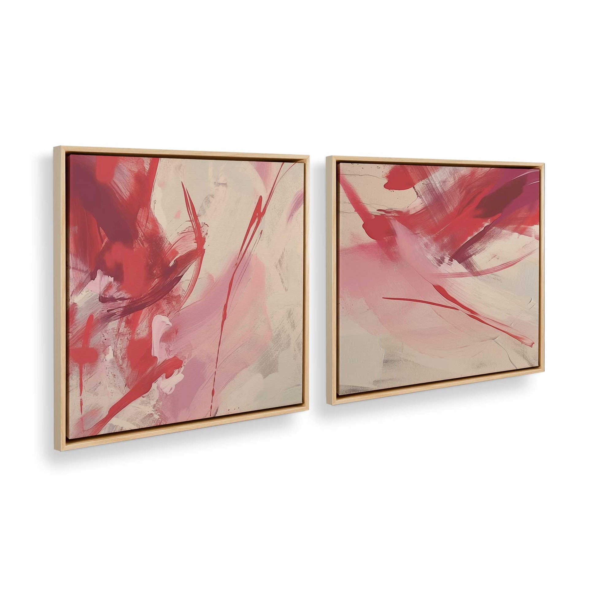 [Color:American Maple], Picture of art in a American Maple frame at an angle