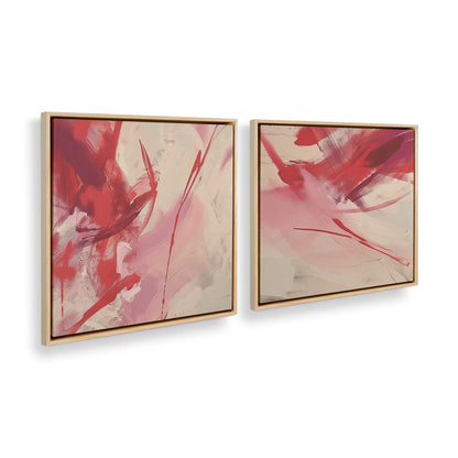[Color:American Maple], Picture of art in a American Maple frame at an angle