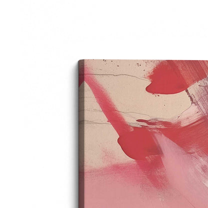 Bold Pink and Red Abstract  Canvas Print, Set of 2