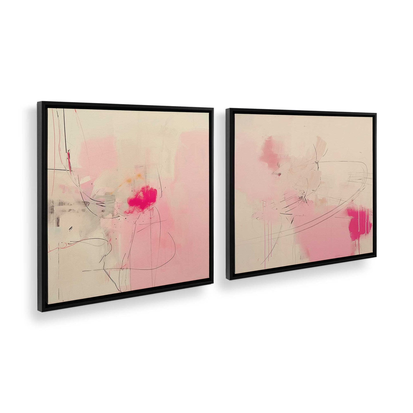 [Color:Satin Black], Picture of art in a Satin Black frame at an angle