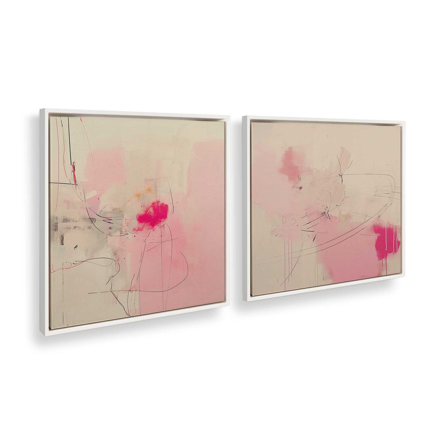 [Color:Opaque White], Picture of art in a White frame at an angle