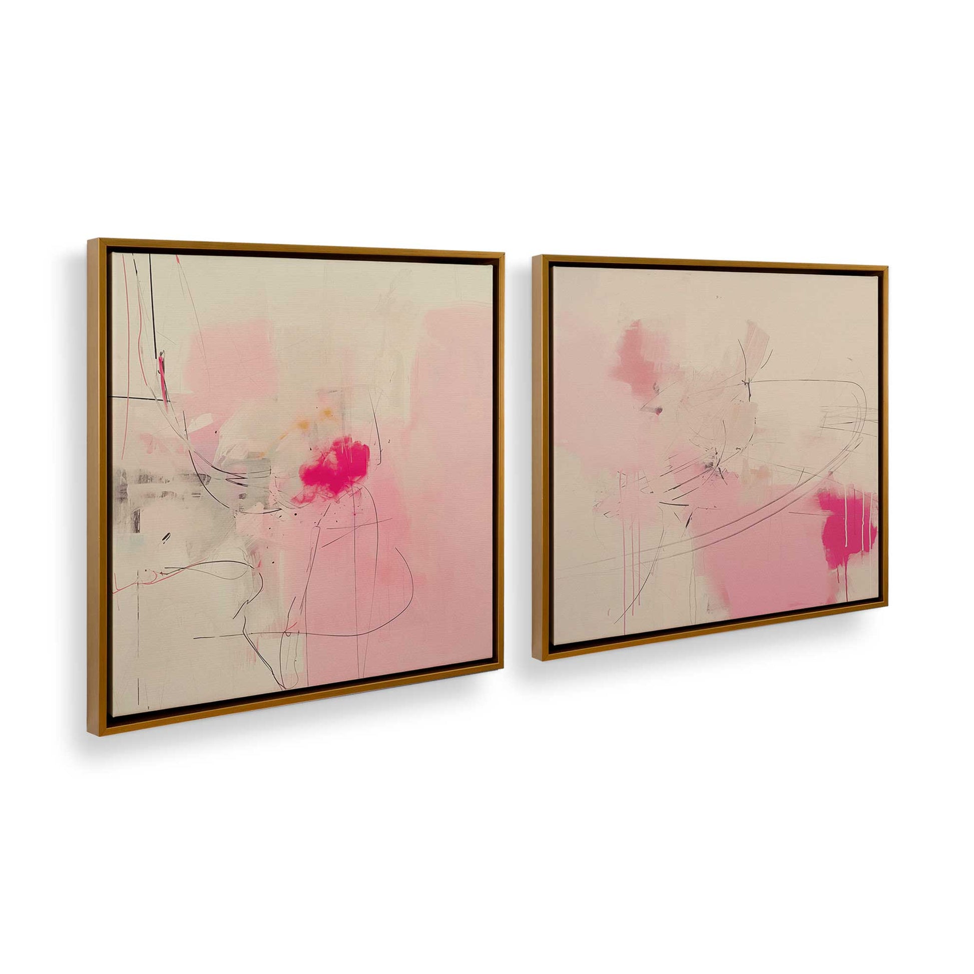 [Color:Polished Gold], Picture of art in a Polished Gold frame at an angle